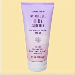 NEW trader joe’s Invisible Gel Body Sunscreen SPF 40
